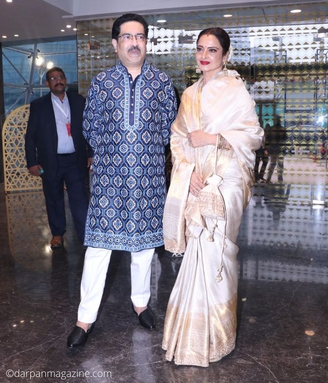 Kumar Mangalam Birla and Rekha snapped together