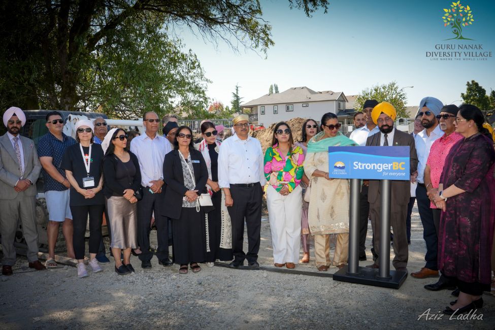 PICS CEO Satbir Cheema makes an announcement regarding Guru Nanak Diversity Village 