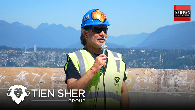 WATCH: Darpan Cruiser in Your City presents Tien Sher Group of Companies Flamingo Tower's Roof Topping Ceremony
