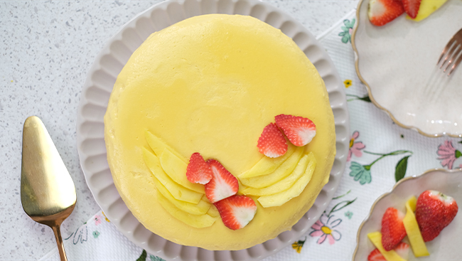 Mango Paneer Cheesecake