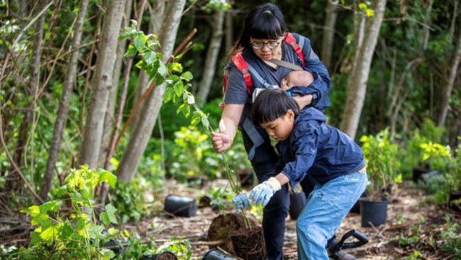 Surrey celebrates National Tree Day with hands-on tree planting to grow its urban forest